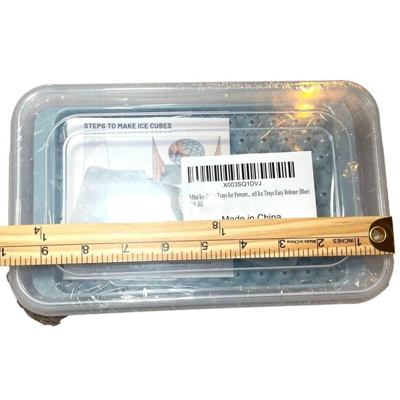 Mini Ice Cube Trays 4 Layers For Freezer With Lid & Scoop Easy Release BPA Free - Picture 10 of 12